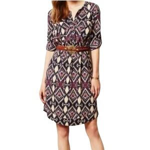 Anthropologie Holding Horses Ikat‎ Print Dress 6